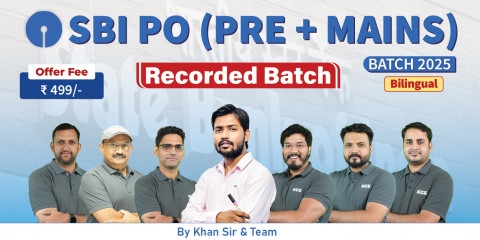 SBI PO (Pre + Mains) 2025 Recorded Batch