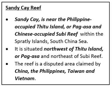 China-Philippines Tensions Over Sandy Cay Reef