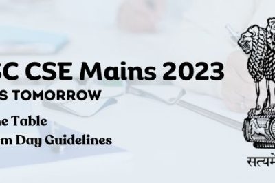 UPSC CSE Mains Exam Date Schedule 2023