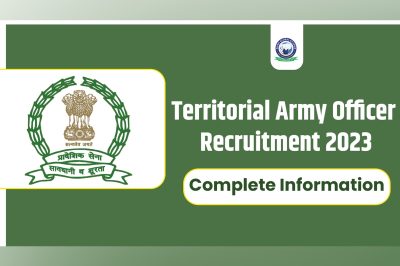 Territorial Army Officer Recruitment 2023