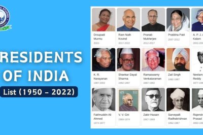 List of Presidents of India (Since 1950 - 2022)