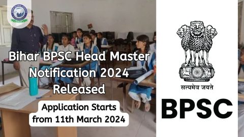 BPSC Head Master Notification 2024 Released: Download PDF