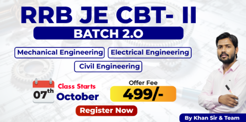 Join Online RRB JE CBT-II Batch 2.0 in Hindi and English