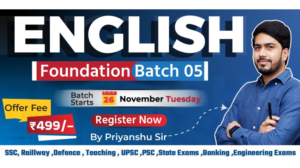 Join Online English Foundation Batch by Priyanshu Sir