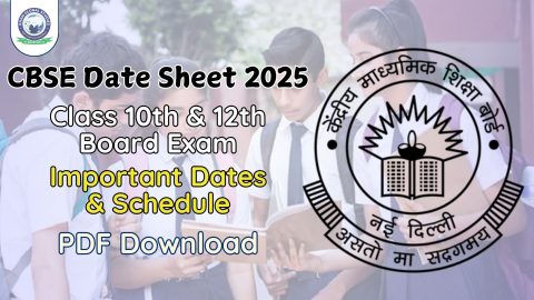 CBSC Date Sheet 2025 Class 10th 12 Board Main Exam Date Time Table PDF Download