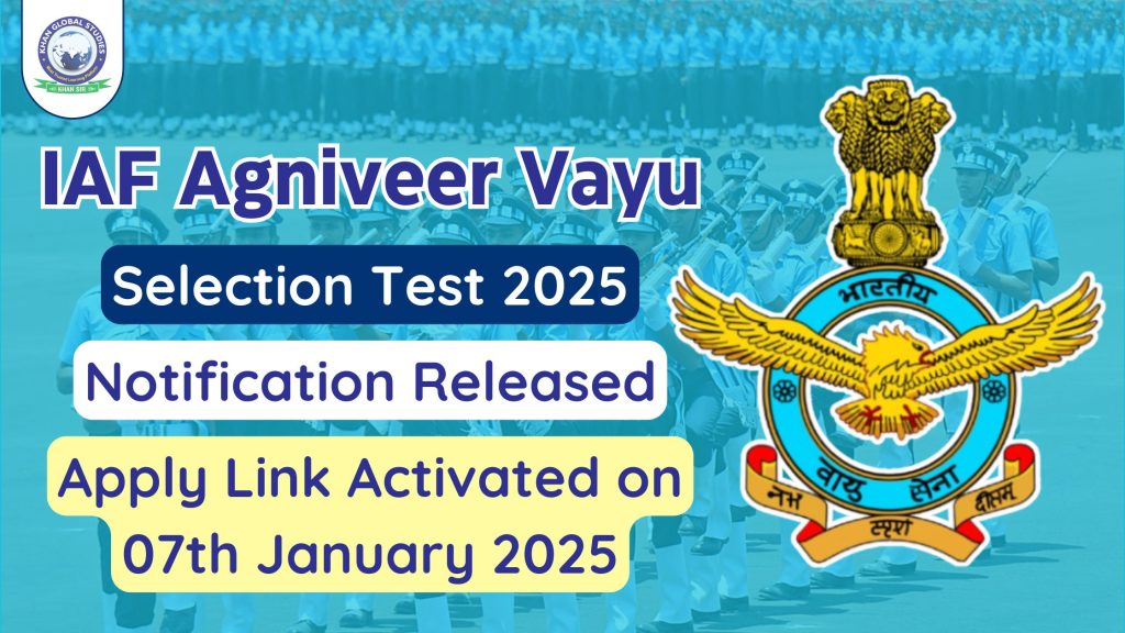 Indian AirForce Agniveer Vayu 2025 Apply @agnipathvayu.cdac.in