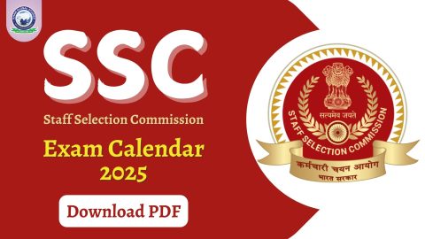 SSC Exam Calendar 2025-26 Released @ ssc.gov.in