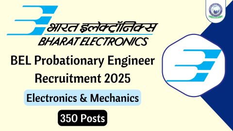 BEL Probationary Engineer Recruitment 2025 @bel-india.in