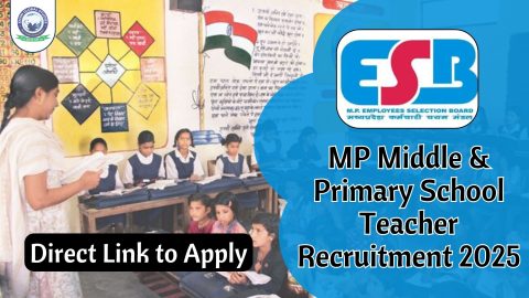 MP Middle and Primary School Teacher Recruitment 2025