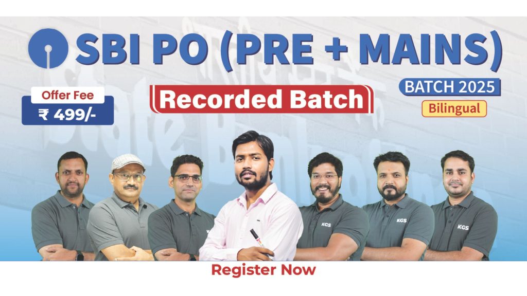 Join Online SBI PO (Pre + Mains) 2025 Recorded Batch