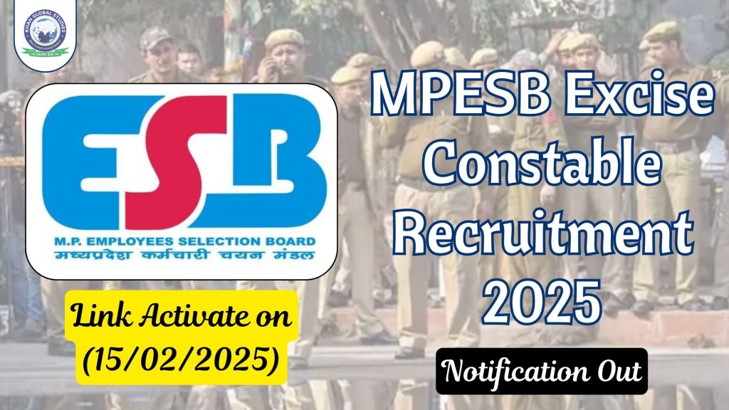 MPESB Excise Constable Recruitment 2025: Notification Out