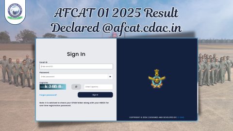 AFCAT 01 2025 Result Declared @afcat.cdac.in: Direct Link