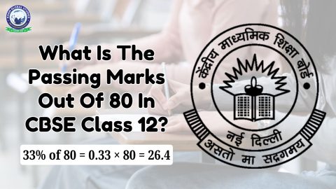 CBSE Class 12 passing marks out of 80 explained with a visual representation of grading criteria.