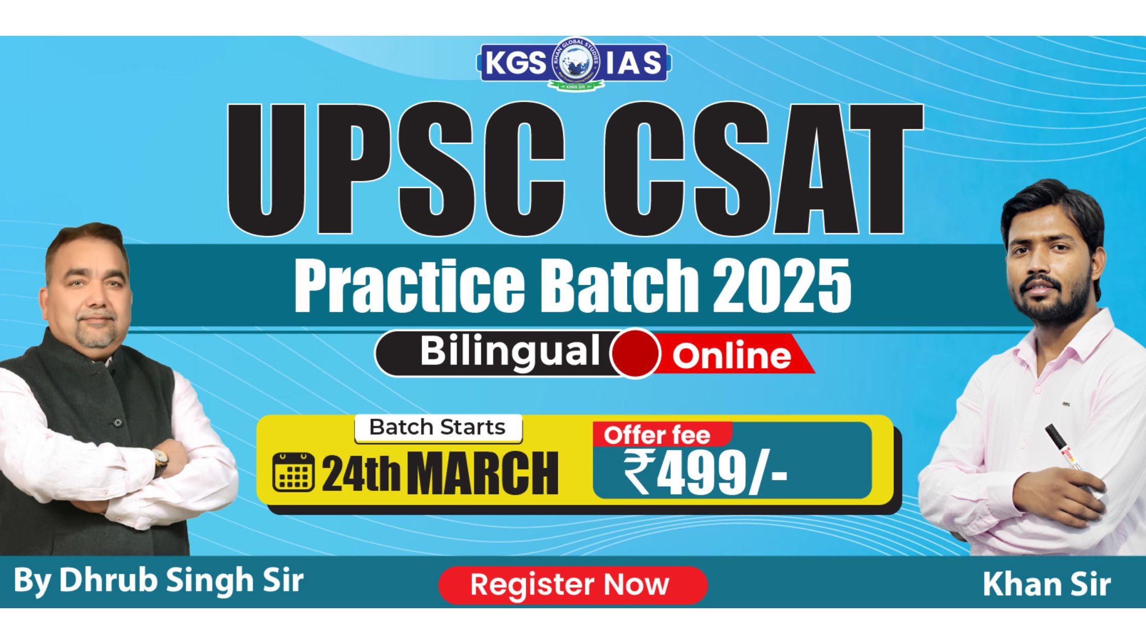 Join Online UPSC CSAT Practice Batch 2025 (Bilingual) | Khan Global ...