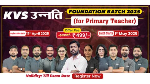Join Online KVS PRT Foundation Batch 2025 (Bilingual)