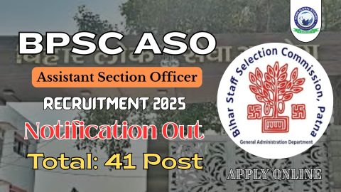 BPSC Assistant Section Officer Recruitment 2025 Notification PDF Out