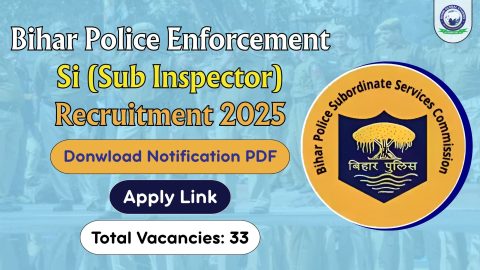 Bihar Police Enforcement SI (Sub Inspector) 2025 Recruitment