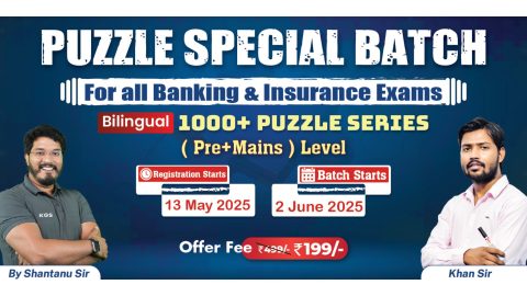 Join Online Puzzle Special Batch 2025 (for All Banking Exam)