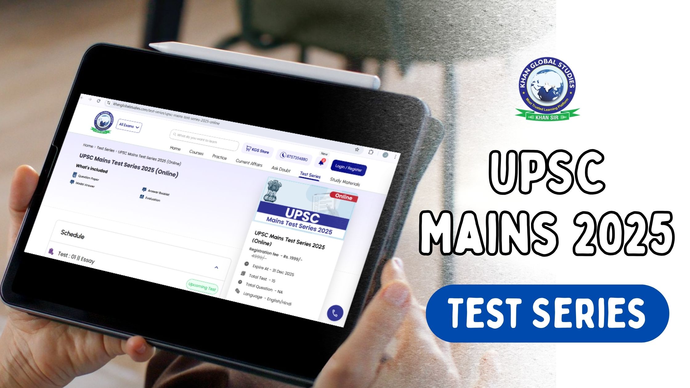 UPSC Mains Test Series 2025 Online for Success