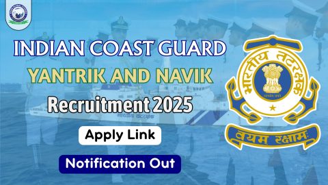 Indian Coast Guard Yantrik Navik Recruitment 2025: Apply Now