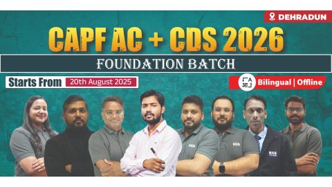 Join Offline CAPF + CDS 2026 Foundation Batch (Dehradun) in Bilingual