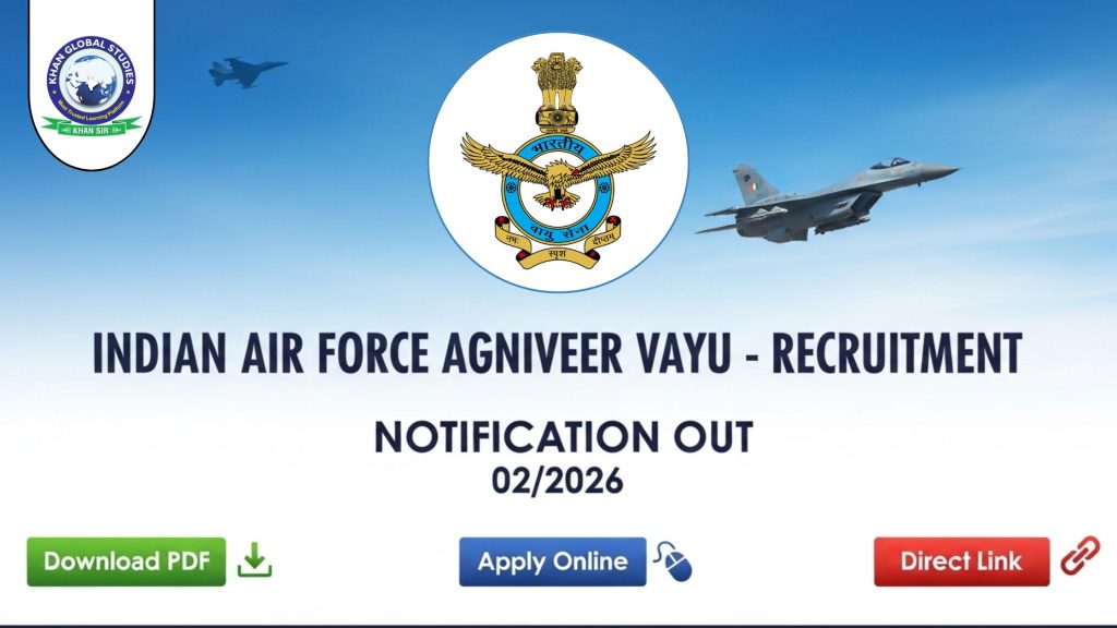 Indian Air Force Agniveer Vayu 02/2026 Notification PDF Out – Apply Online