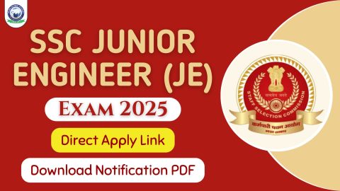 SSC Junior Engineer (JE) 2025 Exam Apply Link @ssc.gov.in