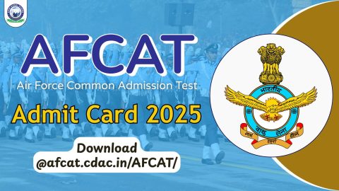 AFCAT 2 Admit Card 2025 Download – Hall Ticket at afcat.cdac.in